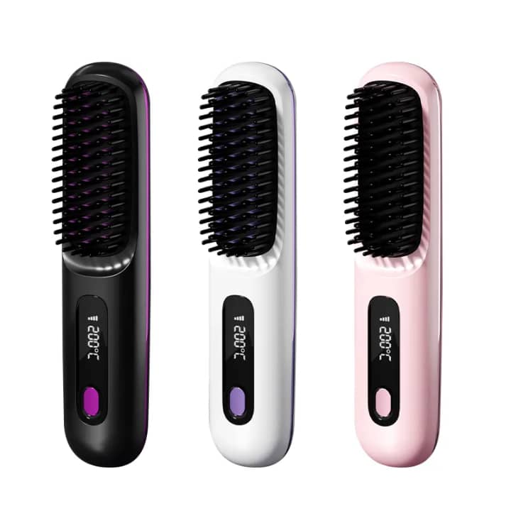 Brosse lissante électrique portable sans fil,
